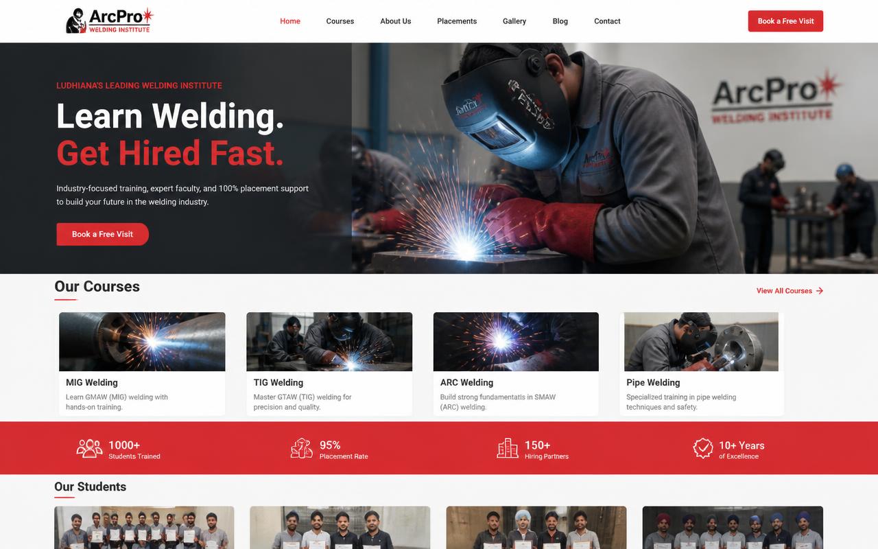 ArcPro Welding Institute page