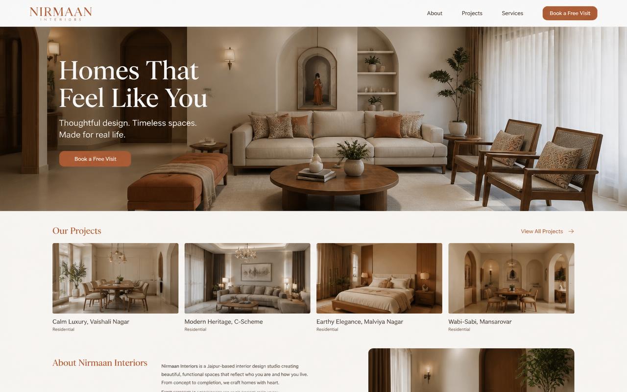 Nirmaan Interiors — Interior Design Studio in Jaipur, Rajasthan